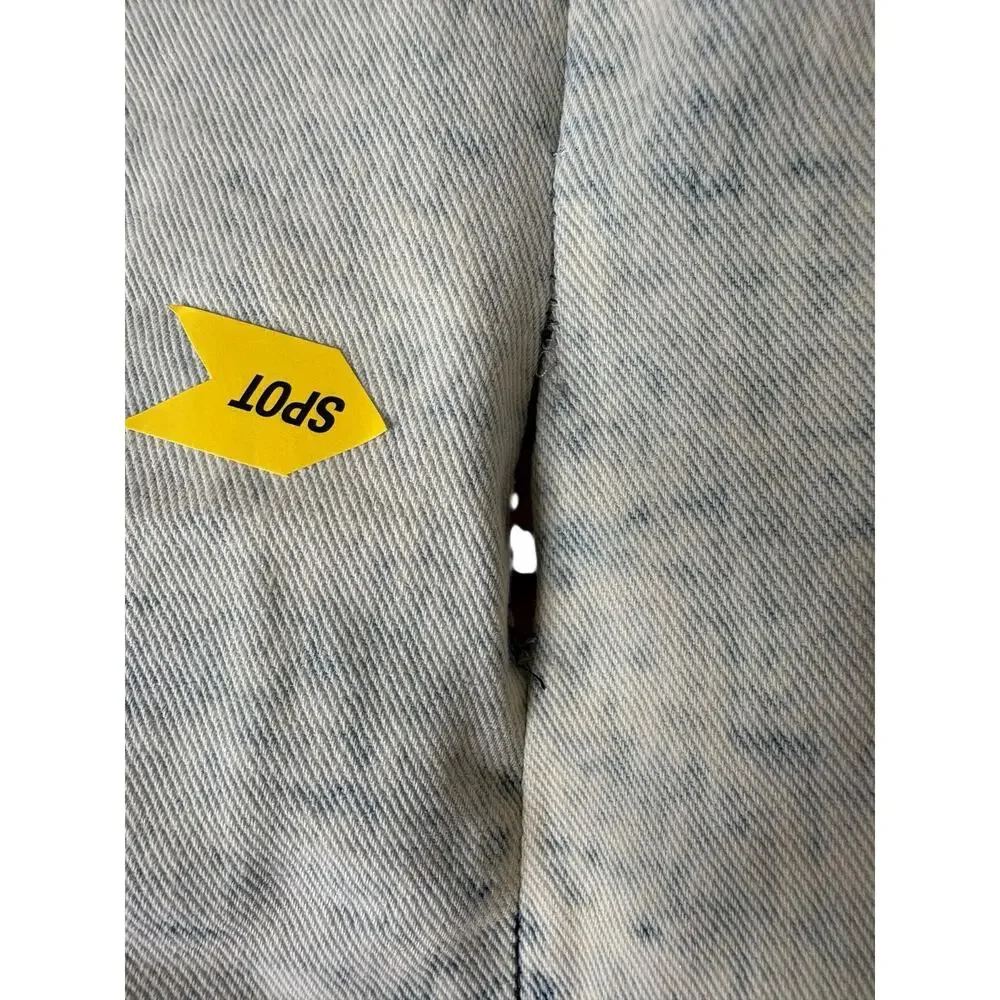 BY.DYLN Monica Jean Mini Skirt 90s Moto Edgy Streetwear Denim Acid Wash Size XS